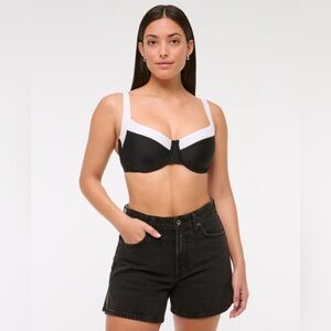 NWT Abercrombie & Fitch Curve Love Wide Strap Underwire Bikini Top